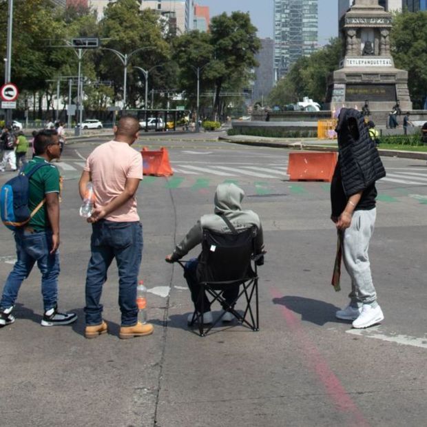Bloqueo en Reforma e Insurgentes en la Ciudad de México.